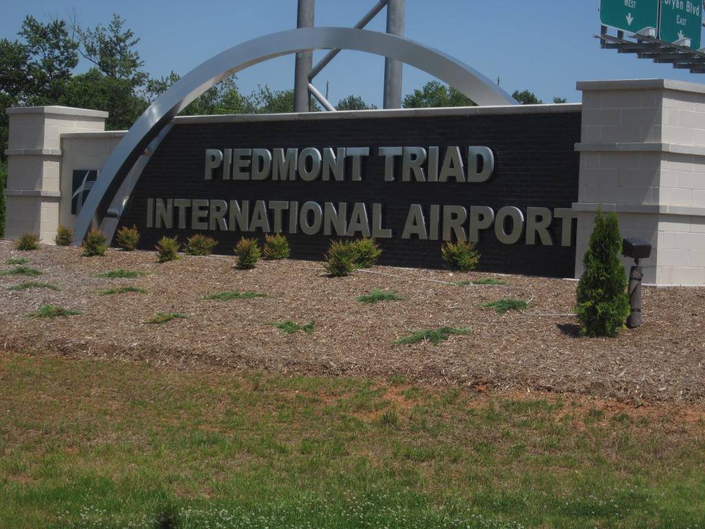 Piedmont Triad International Airport sign made by Signage Industries