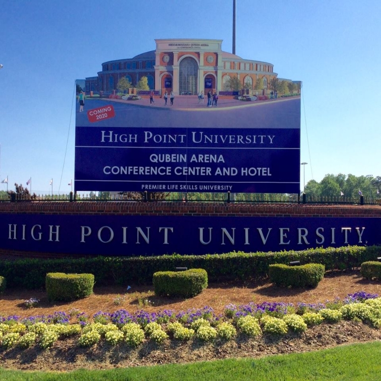 Image of a sign for High Point University