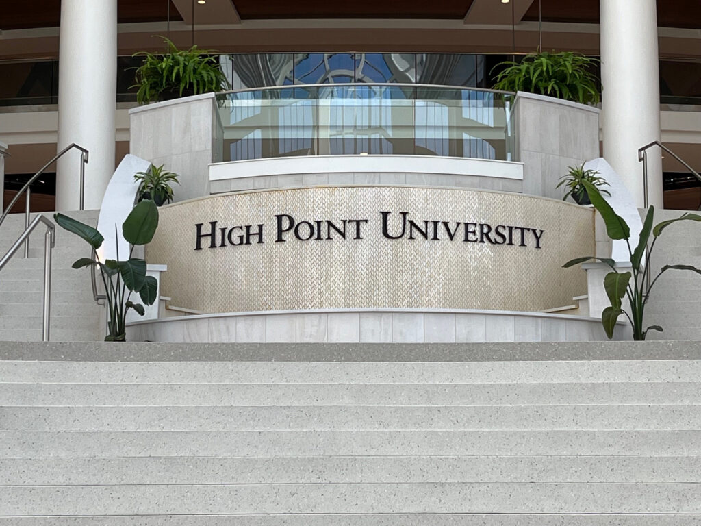 High Point University Interior Branding Sign made by Signage Indsutries