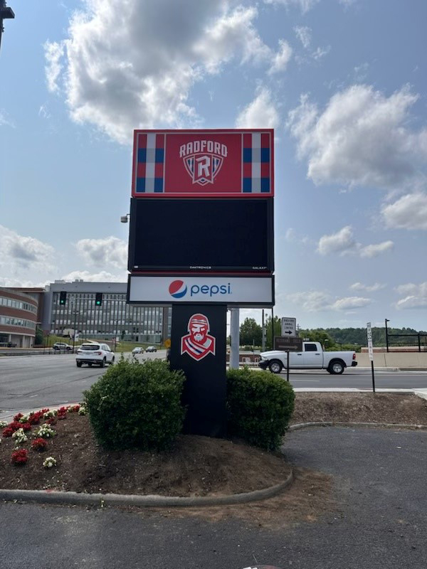 Radford University Electronic Message Sign made by Signage Industries