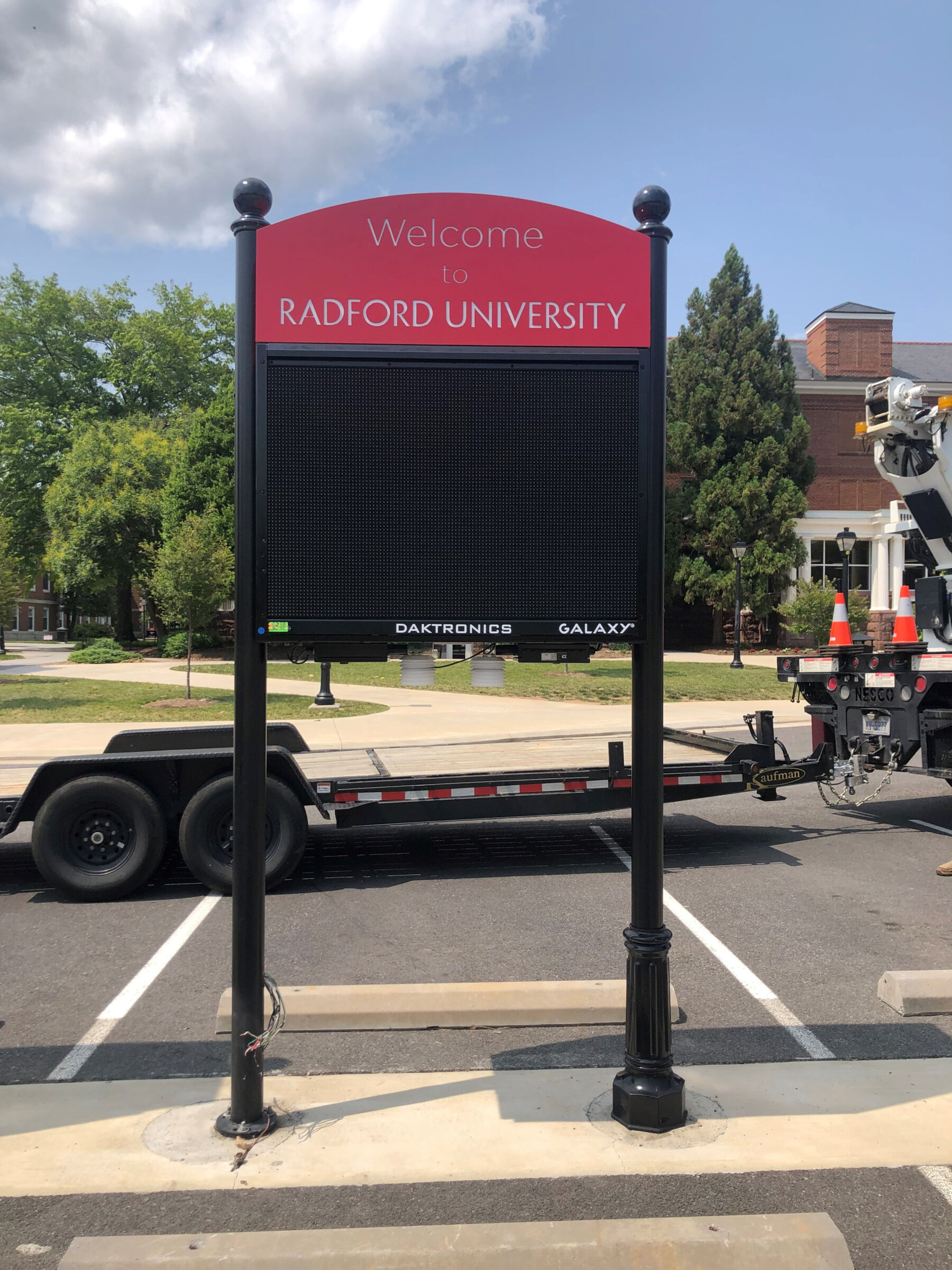 Radford University Electronic Message Sign made by Signage Industries