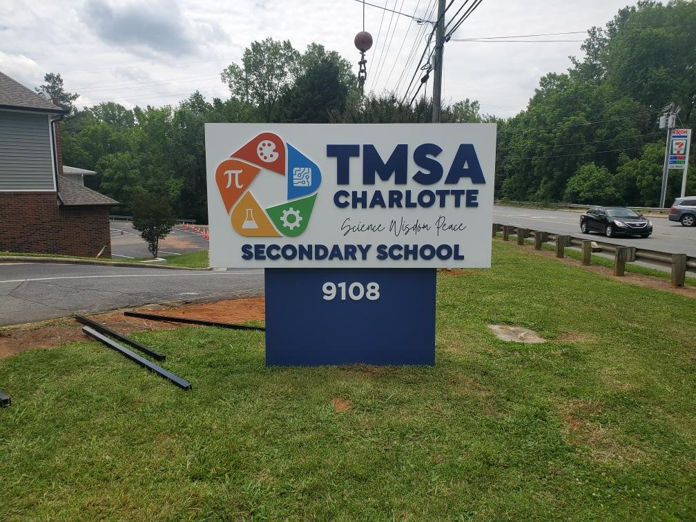 TMSA Charlotte Monument sign made by Signage Industries