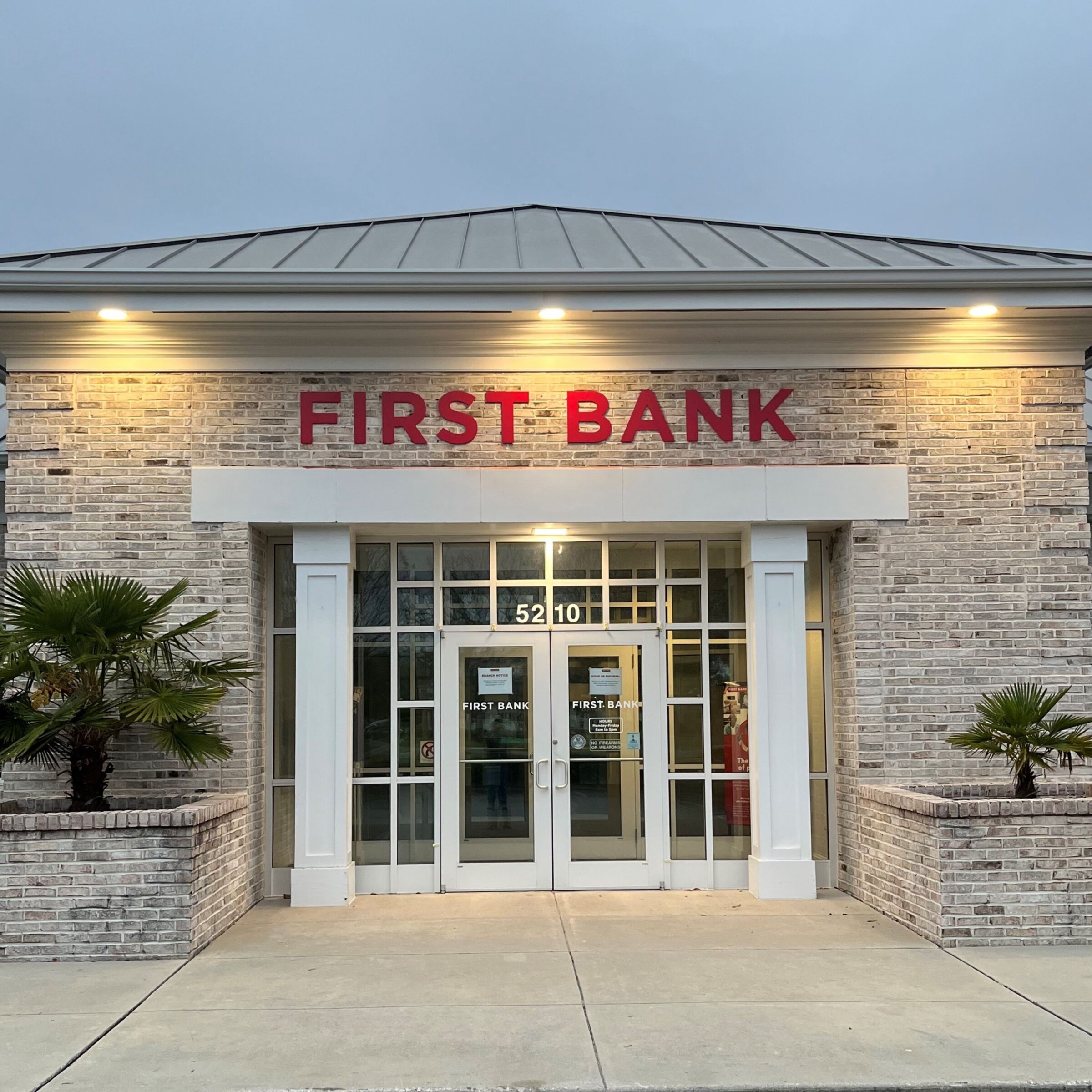 First Bank Letters sign made by Signage Industries