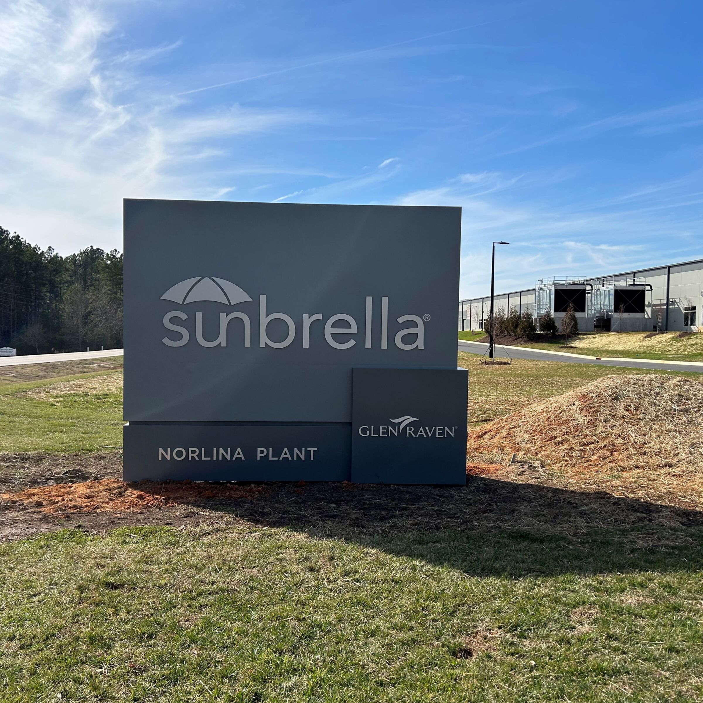 Sunbrella Monument sign made by Signage Industries