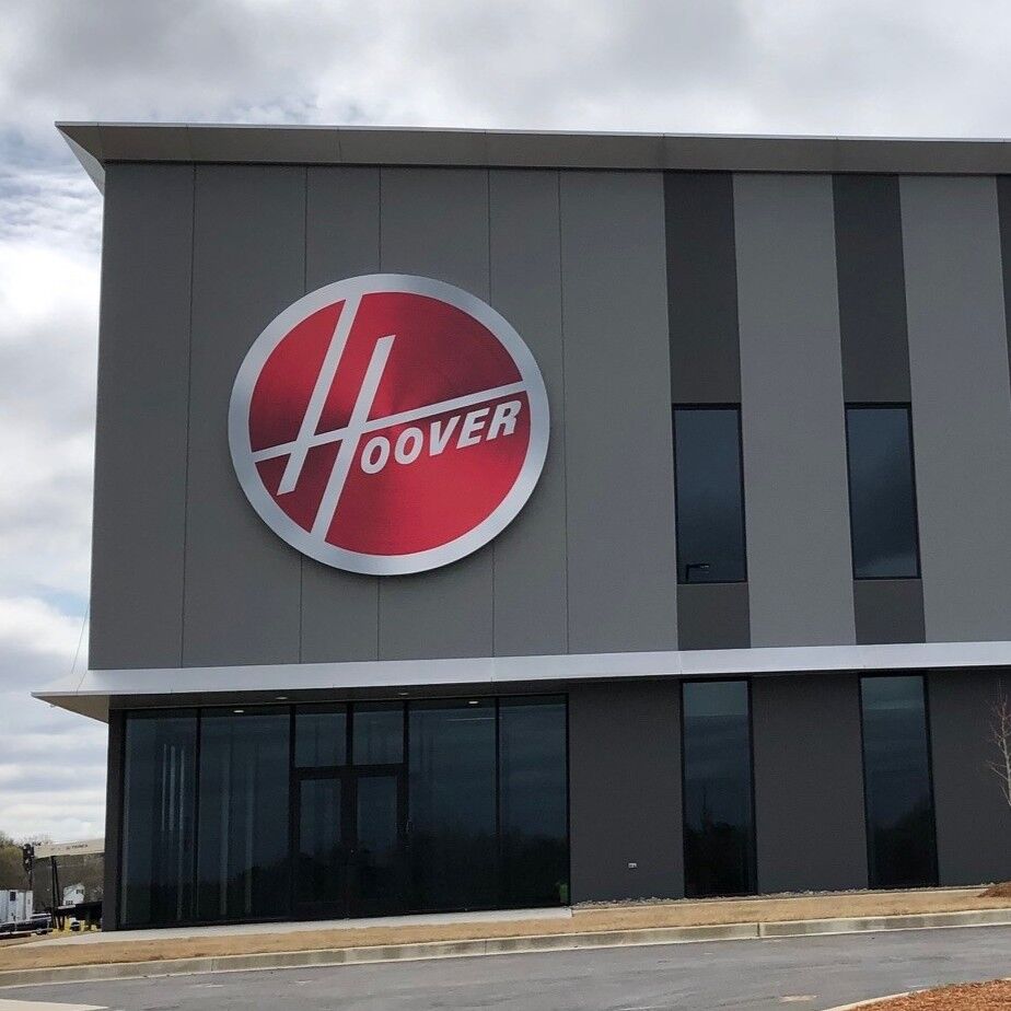 Hoover sign made by Signage Industries.