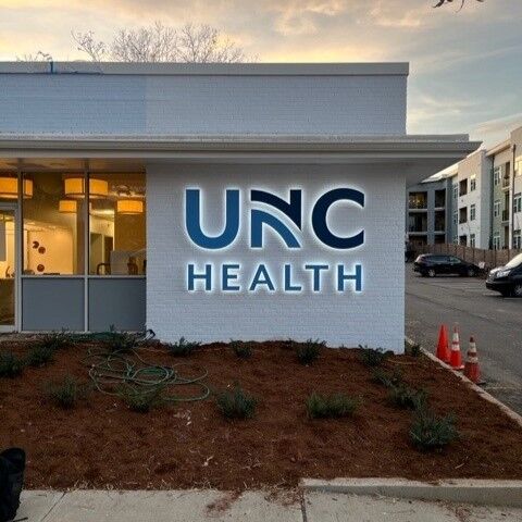UNC Health sign made by Signage Industries.